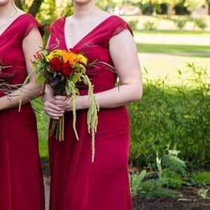 Red Floor Length Gown
